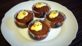 Рецепт Тыквенные маффины с цитрусовой глазурью