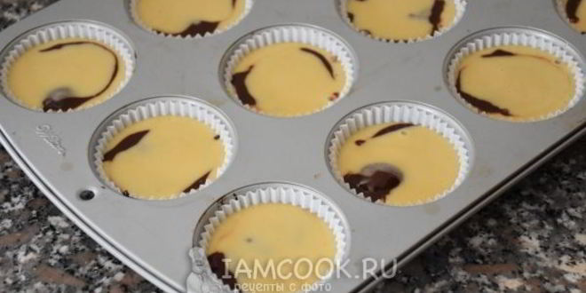 Рецепт ванильно-шоколадные маффины с черешней