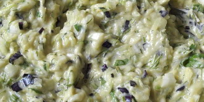 Рецепт кабачкова-базиликовых оладий