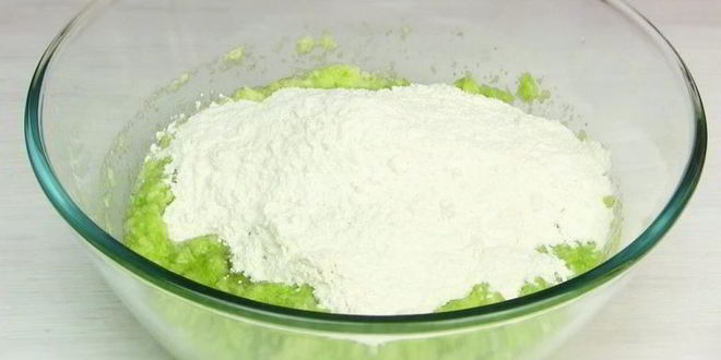 Рецепт кабачковые оладьи с фаршем внутри