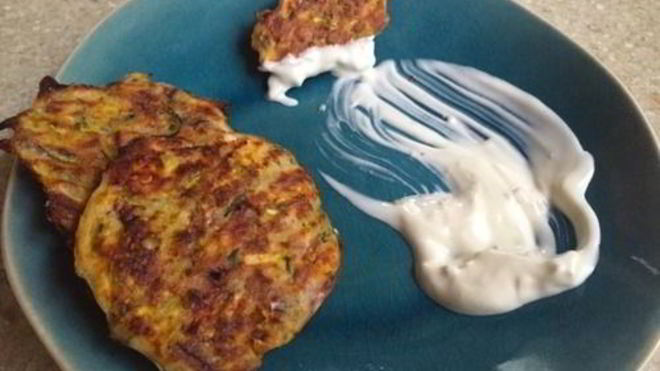 Рецепт Кабачковые оладьи в духовке