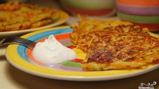 Рецепт Картофельные оладьи постные