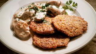 Рецепт Картофельные оладьи с тыквой баттернат