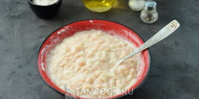 Рецепт куриные оладьи с крахмалом и майонезом