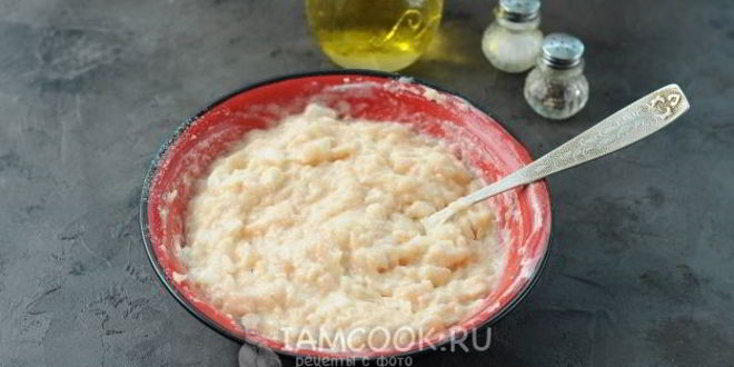 Рецепт куриные оладьи с крахмалом и майонезом