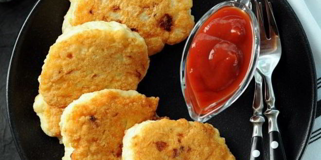 Рецепт куриные оладьи с крахмалом и майонезом