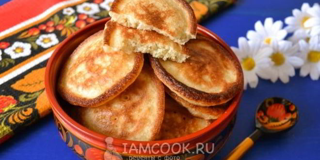 Рецепт оладьи без кефира и молока