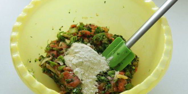 Рецепт оладьи из брокколи и лосося