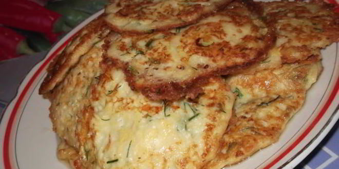 Рецепт оладьи из кабачка с сыром