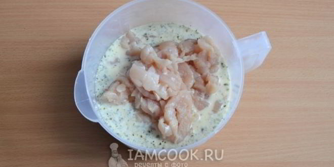 Рецепт оладьи из куриного филе с крахмалом и кефиром