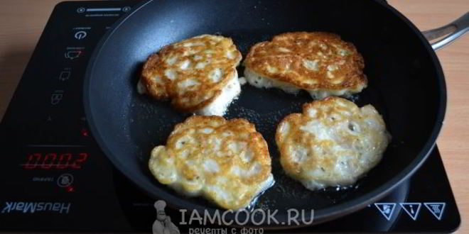 Рецепт оладьи из куриного филе с крахмалом и кефиром