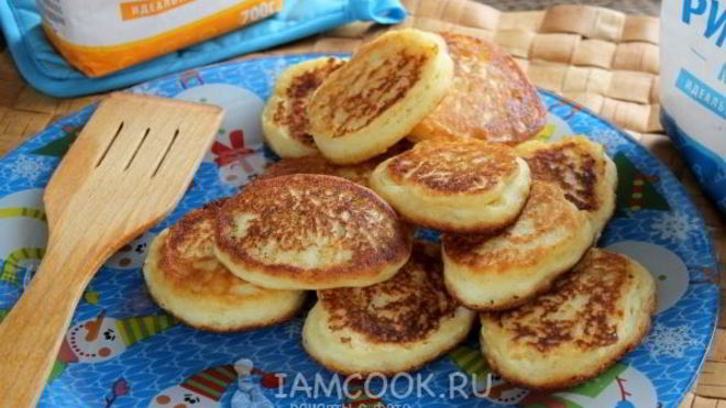 Рецепт Оладьи из рисовой и кукурузной муки