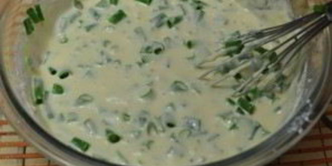 Рецепт оладьи из зеленого лука