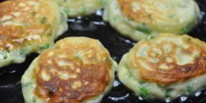 Рецепт оладьи из зеленого лука