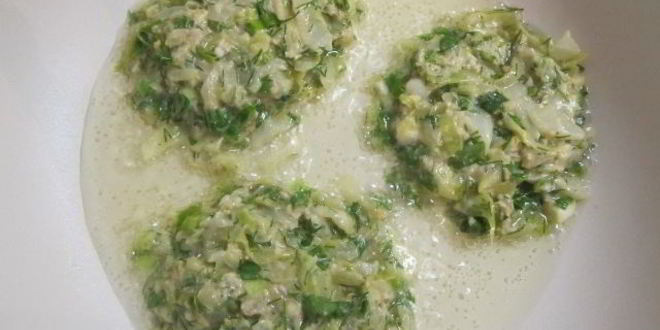 Рецепт оладьи капустные с овсяными хлопьями