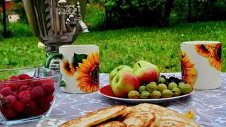 Рецепт Оладьи на кефире с яблоками