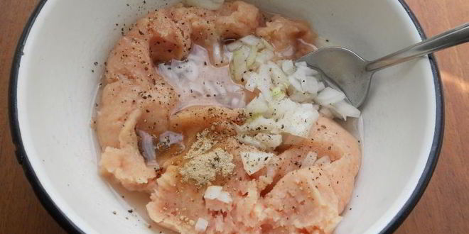 Рецепт оладьи с начинкой из куриного фарша
