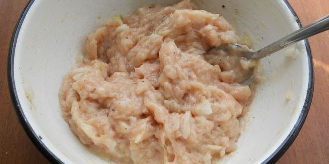 Рецепт оладьи с начинкой из куриного фарша