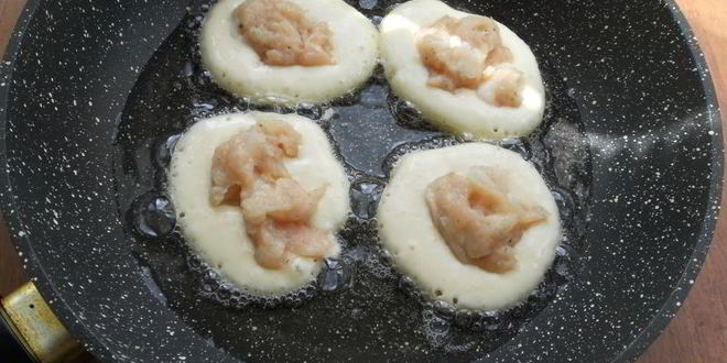 Рецепт оладьи с начинкой из куриного фарша