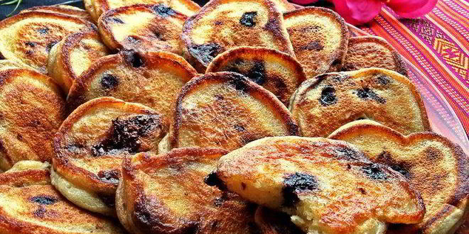 Рецепт оладий с шоколадно-ягодного добавкой