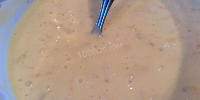 Рецепт оладьи с яблоками и бананами на кефире