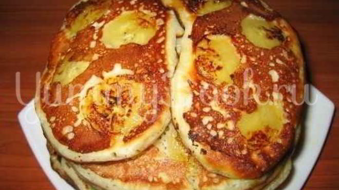 Рецепт Оладьи с яйцом и зеленым луком