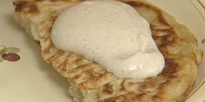 Рецепт оладьи со сметанным кремом