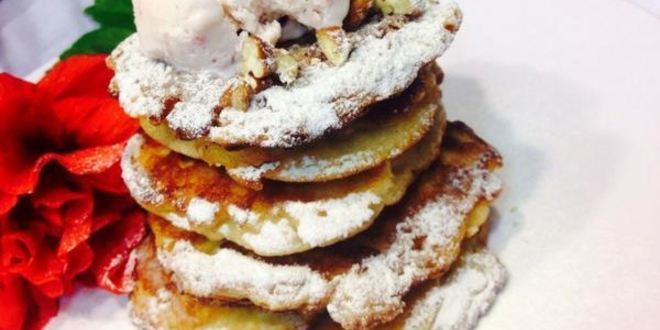 Рецепт оладьи яблочно-кабачковые с творогом