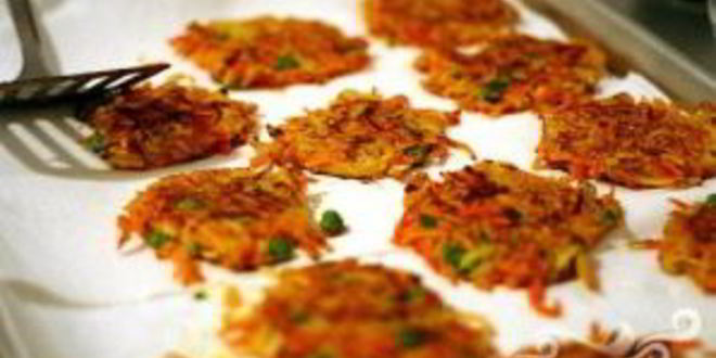 Рецепт овощные оладьи с соусом карри