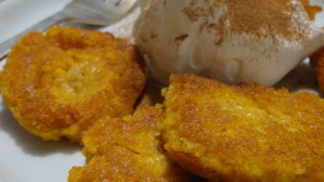 Рецепт Постные тыквенно-овсяные оладьи