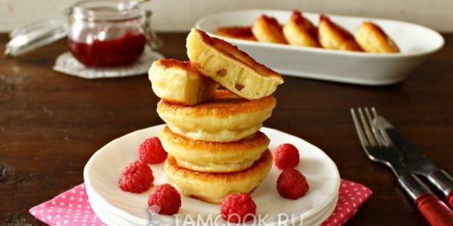 Рецепт пышные оладьи на кефире и соде