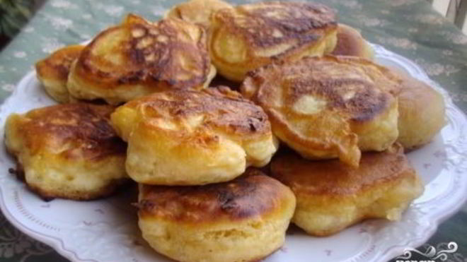 Рецепт Пышные оладьи с яблоками