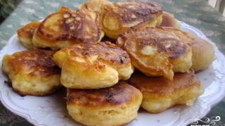 Рецепт Пышные оладьи с яблоками