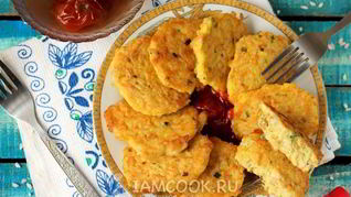 Рецепт Рисовые оладьи с куриным мясом