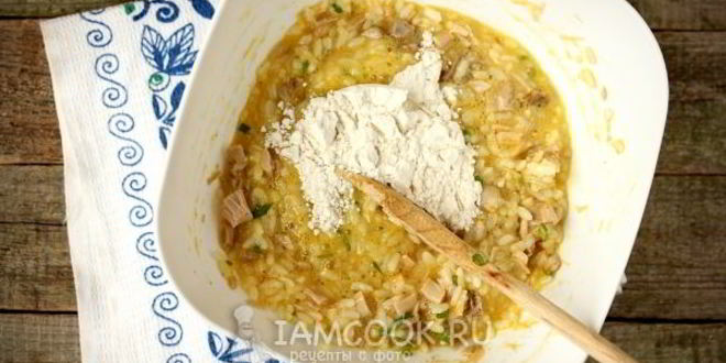 Рецепт рисовые оладьи с куриным мясом