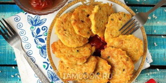 Рецепт рисовые оладьи с куриным мясом
