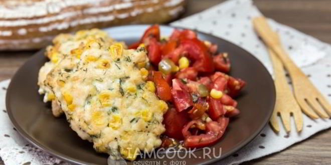 Рецепт рубленые куриные оладьи с кукурузой