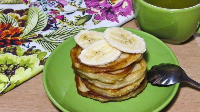 Рецепт Творожно-банановые оладьи