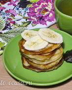 Творожно-банановые оладьи