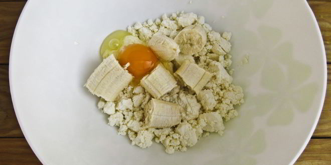 Рецепт творожно-банановые оладьи