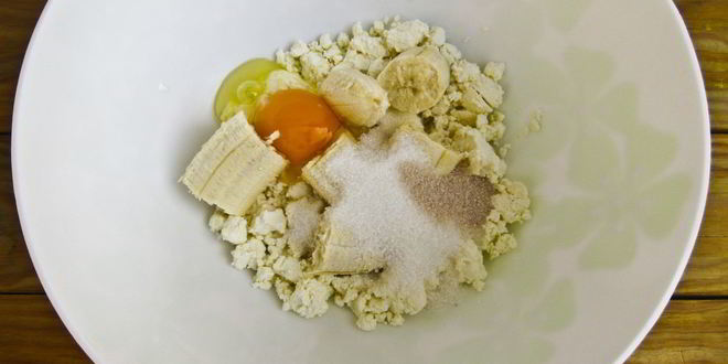 Рецепт творожно-банановые оладьи