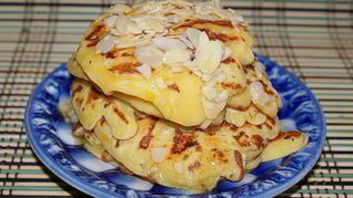 Рецепт Тыквенные оладьи с медовыми орехами