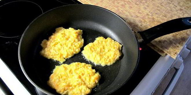 Рецепт тыквенные оладьи с пшенкой