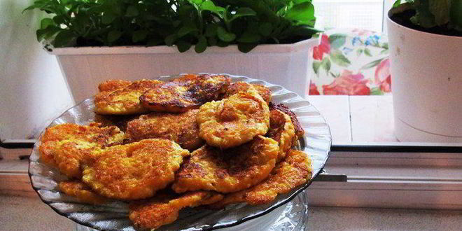 Рецепт тыквенные оладьи с пшенкой