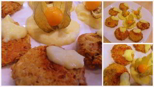 Рецепт Яблочные оладьи с лимонным соусом