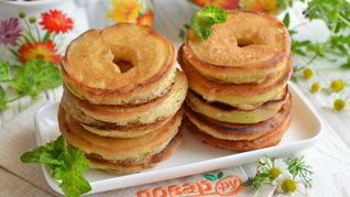 Рецепт Яблочные оладьи Звездочки