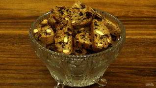 Рецепт Бискотти с изюмом и шоколадом