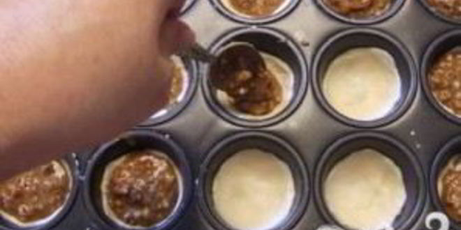 Рецепт двухслойное печенье с орехами