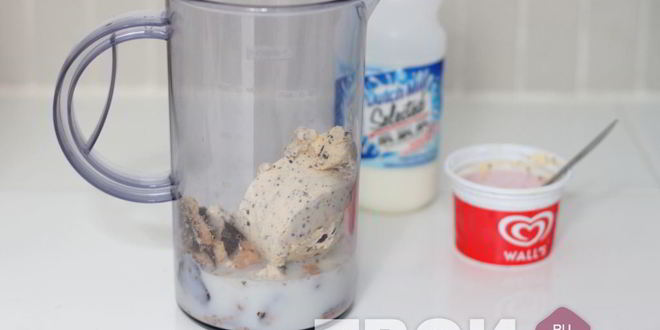 Рецепт кремовый шейк с печеньем