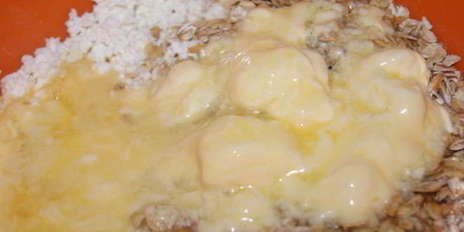 Рецепт овсяное печенье с творогом и яблоком